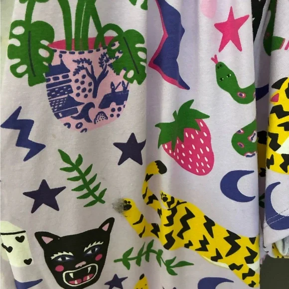 Nooworks 5X CUTE AS HECK Multicolor Graphic Print Dress! - Picture 4 of 4